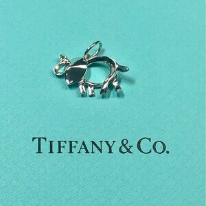 Tiffany & Co. Save the Wild XS Elephant Pendant Charm Green Tsavorite Gem NIB 🐘